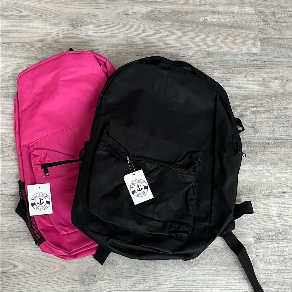 NWT Pink and Black Water Resistant 17in Backpacks Set